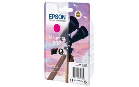 Epson, Original Tintenpatrone magenta Epson No. 502, T02V340, Epson Tintenpatrone, rot, T02V340, (160 Seiten)