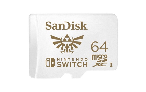SanDisk, Sandisk Nintendo Switch - Speicherkarte (Weiss), Sandisk Speicherkarte »microSDXC Extreme 64GB für Nintendo Switch«, (100 MB/s Lesegeschwindigkeit), U3/UHS-I/Cl.10/R100/W60
