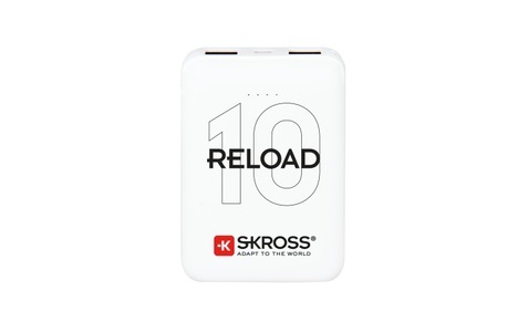 WorldConnect, SKROSS Reload 10 Battery weiss Powerbank, Skross Reload 10 Powerbank 10000 mAh Li-Ion Weiß Statusanzeige