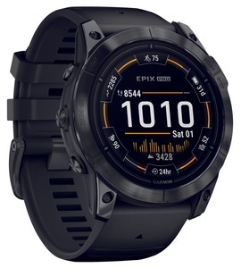 Garmin, GARMIN epix Pro (Gen2) 51 mm - GPS-Smartwatch (127-210, Silikon, Schwarz/Schiefergrau), Garmin EPIX ?PRO (GEN 2) 51MM - Black/SlateGray Multisport-Smartwatch ? Weitere Garmin Watches ? schwarz
