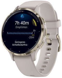 Garmin, GARMIN Venu 3S - GPS-Smartwatch (Elfenbein/Softgold), GARMIN Venu 3S - GPS-Smartwatch (110-175 mm, Silikon, Elfenbein/Softgold)