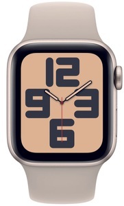 Apple, APPLE Watch SE (GPS) 40 mm - Smartwatch (M/L 150-200 mm, Fluorelastomer, Polarstern/Polarstern), 