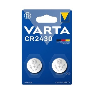 Varta, Varta Lithium - Batterie (Silber), Varta Knopfzelle CR2430 , 2 Stück