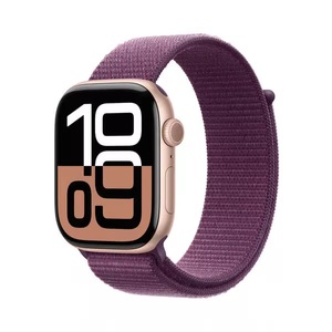 Apple, Apple Watch Series 10 GPS 46mm Rose Gold Aluminium/Plum Sport Loop, Apple Watch Series 10 GPS, 46mm, Rose Gold Aluminium / Plum Sport Loop ? Roségold