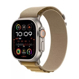 Apple, Apple Watch Ultra 2 GPS Cellular 49mm Natural Titanium/Tan Alpine Loop, Apple Watch Ultra 2 GPS + Cellular, 49mm, Natural Titanium / Tan Alpine Loop Small