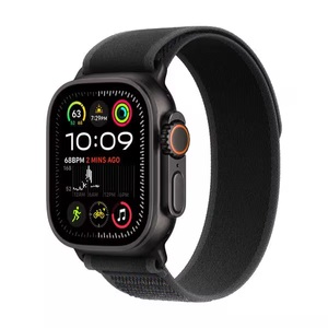 Apple, Apple Watch Ultra 2 GPS Cellular 49mm Black Titanium/Black Trail Loop, Apple Watch Ultra 2 (2024) GPS + Cellular 49 mm Titangehäuse Trail Loop Schwarz S/M