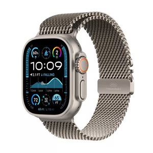 Apple, Apple Watch Ultra 2 GPS Cellular 49mm Natural Titanium/Natural, Apple Smartwatch »Ultra 2 Natural Titanium Alpine Loop Tan Large« ( ) Watch OS