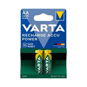 Varta, Varta Accu R2U AA 2600Mah BLI 2 - AA Batterie (Grün/Silber), Recharge Accu Power AA, Akku