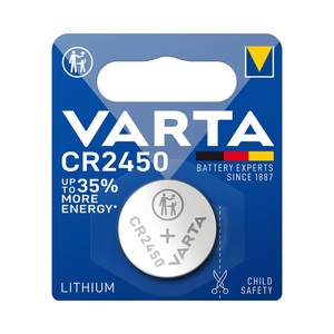 Varta, Lithium Knopfzelle CR2450 - 1 Stück, Varta Knopfzelle CR2450 1 Stück