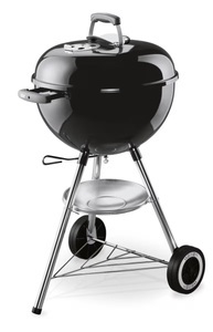 Weber, weber - Holzkohlegrill Classic Kettle Ø 47 cm - Schwarz, Weber One-Touch Original 47 cm Black Grill