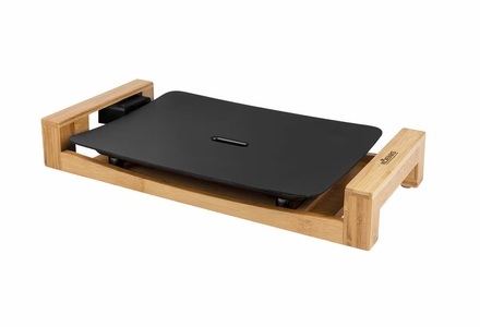 Koenig, Koenig Bamboo - Tischgrill (Schwarz/Bambus), KOENIG Tischgrill Bamboo