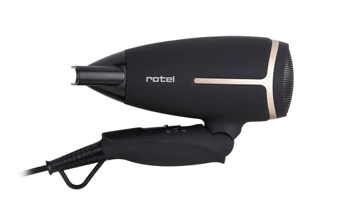 Rotel, Rotel Reise-Haartrockner schwarz/gold, Rotel Reise-Haartrockner schwarz/gold