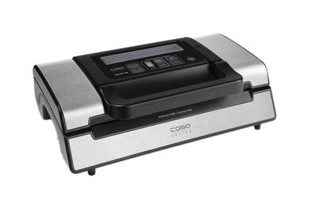 Caso, Gewerbe-Vakuumierer FastVac 500, GRATIS dazu je 1 Folienrolle 20 x 300 + 28 x 300 cm, Caso VastVac 500 Vakuumiergerät Silber/Schwarz