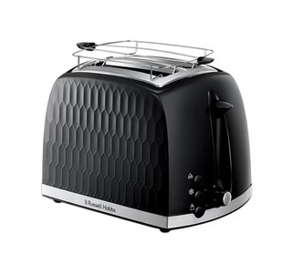 RUSSELL HOBBS, Toaster 'Honeycomb' Russell Hobbs schwarz, Russell Hobbs Honeycomb Black 26061-56 2S Toaster