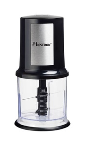 Bestron, Wasserkocher mit blauer LED-Beleuchtung, Bestron AKC200 Zerkleinerer Schwarz