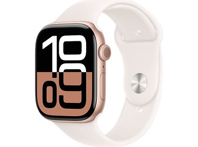 Apple, Apple Watch Series 10 GPS Cellular 46mm Rose Gold Aluminium/Light, Apple Watch Series 10 GPS + Cellular, 46mm, Rose Gold Aluminium / Light Blush Sport Band S/M ? Roségold