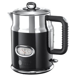 Russel Hobbs, Russel Hobbs Retro 21671-70 Schwarz Wasserkocher, RUSSELL HOBBS 21671-70 RETRO NOIR - Wasserkocher (, Schwarz/Edelstahl)