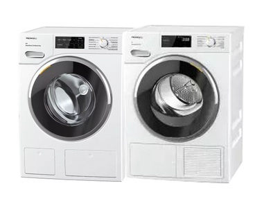 MIELE, Miele Waschturm Waschmaschine WWI 800-60 CH + Wärmepumpentrockner TWJ 600-60 CH s WhiteEdition, Miele Waschmaschine WWI 800-60 CH WhiteEdition, 9 kg Schontrommel, CapDosing, TwinDos, SoftSteam - Blendenausführung 5° geneigt, A+++