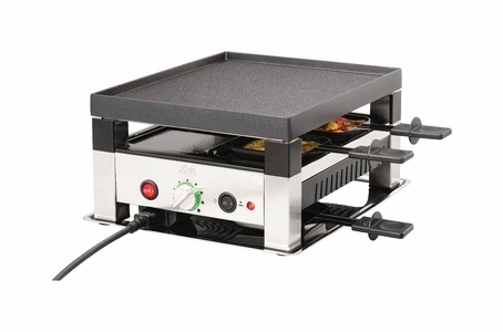 Solis, SOLIS 7910 5 in 1 - Tischgrill (Schwarz/Edelstahl), Solis 5 in 1 Table Grill for 4 Edelstahl