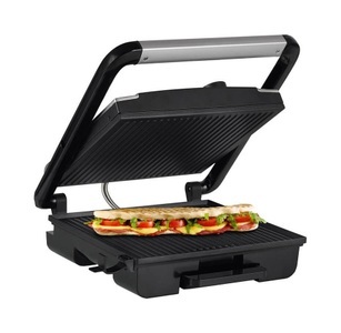 Princess, Princess 01.112425.01.001 Tisch Panini Grill Antihaftbeschichtung, Kontrollleuchte, klappbar Schwarz, Princess Panini Grill Pro Kontaktgrill