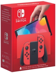 Nintendo, Switch (OLED-Modell) - Mario Red Edition - Spielekonsole - Rot/Schwarz, Nintendo Switch OLED-Modell Mario-Edition rot Nintendo Switch HW