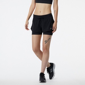NEW BALANCE, New Balance Impact Run 2in1 Shorts Damen schwarz XL 2022 Laufhosen, 