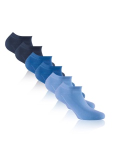 Rohner, Rohner Sneaker 3er Pack Socke (Größe 42, 43, 44, Blau)