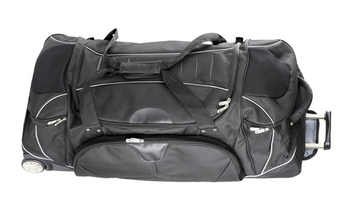 Dermata Lederwaren, Dermata Lederwaren Trolley Reisetasche 88cm aus Nylon in Schwarz
