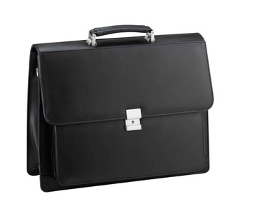 D&N, D&N Basic Line, Aktentasche aus PU-Leder in schwarz, Basic Line, Aktentasche aus PU-Leder in schwarz