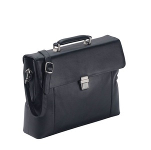 Dermata Lederwaren, Dermata Lederwaren Aktenmappe 39.5cm aus Nappa Rindleder in Schwarz, Aktenmappe 39.5cm aus Nappa Rindleder in Schwarz