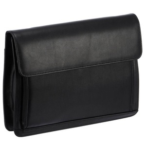 Dermata Lederwaren, Dermata Lederwaren Aktenmappe 36.5cm aus Nappa Rindleder in Schwarz, Aktenmappe 36.5cm aus Nappa Rindleder in Schwarz