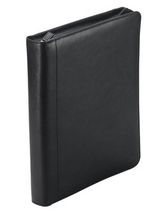 Dermata Lederwaren, Dermata Lederwaren Schreibmappe 36cm aus Nappa Rindleder in Schwarz, Schreibmappe 36cm aus Nappa Rindleder in Schwarz