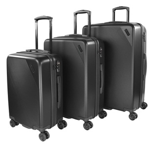 Bugatti, Kallisto Hartschalenkoffer 3er Set Schwarz, Kallisto Hartschalenkoffer 3er Set Schwarz