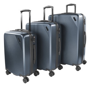 Bugatti, Kallisto Hartschalenkoffer 3er Set Blau, Kallisto Hartschalenkoffer 3er Set Blau