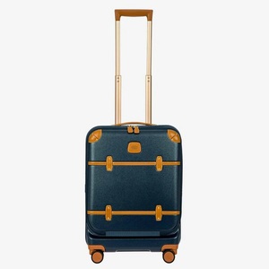 Brics, Bellagio - 55 cm Trolley mit USB Anschluss in Blau/Tabak, Bellagio - Kabinentrolley mit USB Anschluss in Blau
