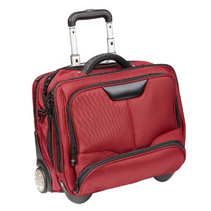 Dermata Lederwaren, Business Trolley 44cm aus Nylon in Rot, Business Trolley 47 aus Nylon in Rot