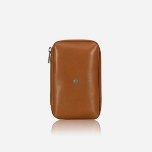 Jekyll & Hide, Kompakte Kabeltasche mit Reissverschluss in Tan, Kompakte Kabeltasche mit Reissverschluss in Tan