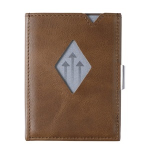 Exentri, EXENTRI Portemonnaie Multiwallet, Exentri Multiwallet Leder Haselnuss für 5-10 Karten