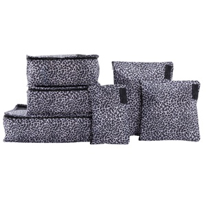 isda, Lucy Travel Packing Cube Set Silver Leopard