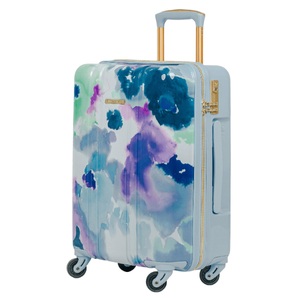 SW41BAGS, Hartschalenkoffer, Spinner Unisex Blau 53cm, Pastel Flowers - Standard Cabin Trolley, Pink