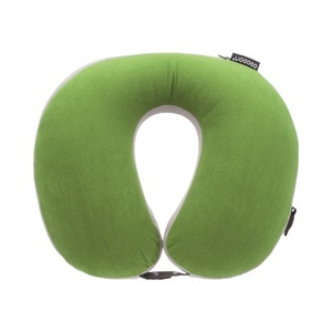 COCOON, U-Shaped Down Neck Pillow, Fresh Olive/Grey