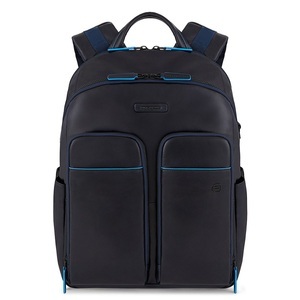 Piquadro, Blue Square - Laptoprucksack mit iPad®-Fach, RFID-Blocker Blau, EOL Blue Square - Laptoprucksack mit iPad®-Fach, RFID-Blocker Blau