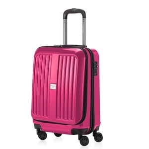 Hauptstadtkoffer, Hauptstadtkoffer Hartschalen-Trolley ´´Trolley X-Berg Glanz´´, 4 Rollen, X-Berg - Handgepäck Hartschale mit TSA in Magenta glanz