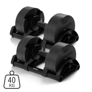 HAMMER, HAMMER Hanteln und Gewichte SmartLock Hanteln 2 x 20 kg
