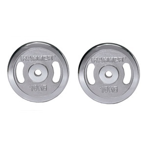 HAMMER, HAMMER Hanteln und Gewichte Hantelscheibe 30 mm 10 kg chrom, HAMMER Hanteln und Gewichte Hantelscheibe 30 mm 10 kg chrom
