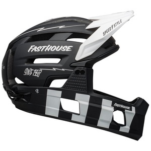 Bell, Bell Super AIR R MIPS Spherical Velohelm - Matte Black/White Fasthouse, Bell Super AIR R MIPS Spherical Velohelm - Matte Black/White Fasthouse (Grösse: M 55-59)