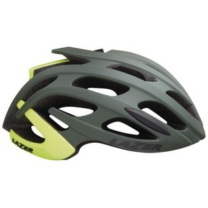 Lazer, Lazer Fahrradhelm »Blade+«, Lazer Velohelm Blade+ Road - Matte Dark Green, Flash Yellow (Grösse: M (55-59 cm))