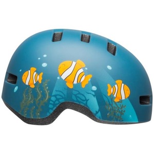 Bell, Bell Velohelm Kinder Lil Ripper matte gray/blue fish, Bell Lil Ripper Velohelm blau