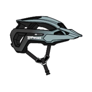 100PERCENT, Quad Lock iPhone Hülle grau, 100% Helm Altec grau fade (Grösse: L)