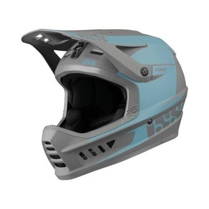 IXS, IXS XACT Evo Helm grau/blau 2022 M/L | 57-59cm Downhill Helme, iXS XACT EVO Velohelm hellgrau